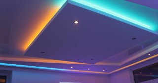 Натяжной потолок с подсветкой Тулун, цена от 2123 руб.